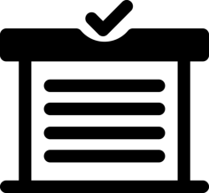 Garage Door Closed With Check Mark Editable Svg Line Art, Free Vectors File